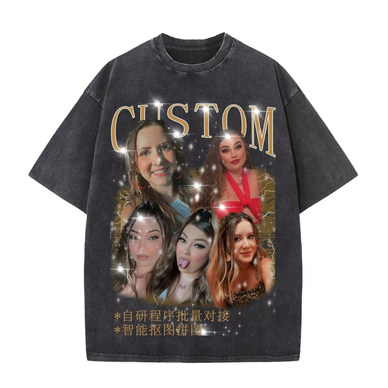 230g Wholesale Oem Mens Oversized Tshirt Dtg Print Tee Logo T-shirt Heavyweight Stone Acid Washed Vintage Custom T Shirt Images